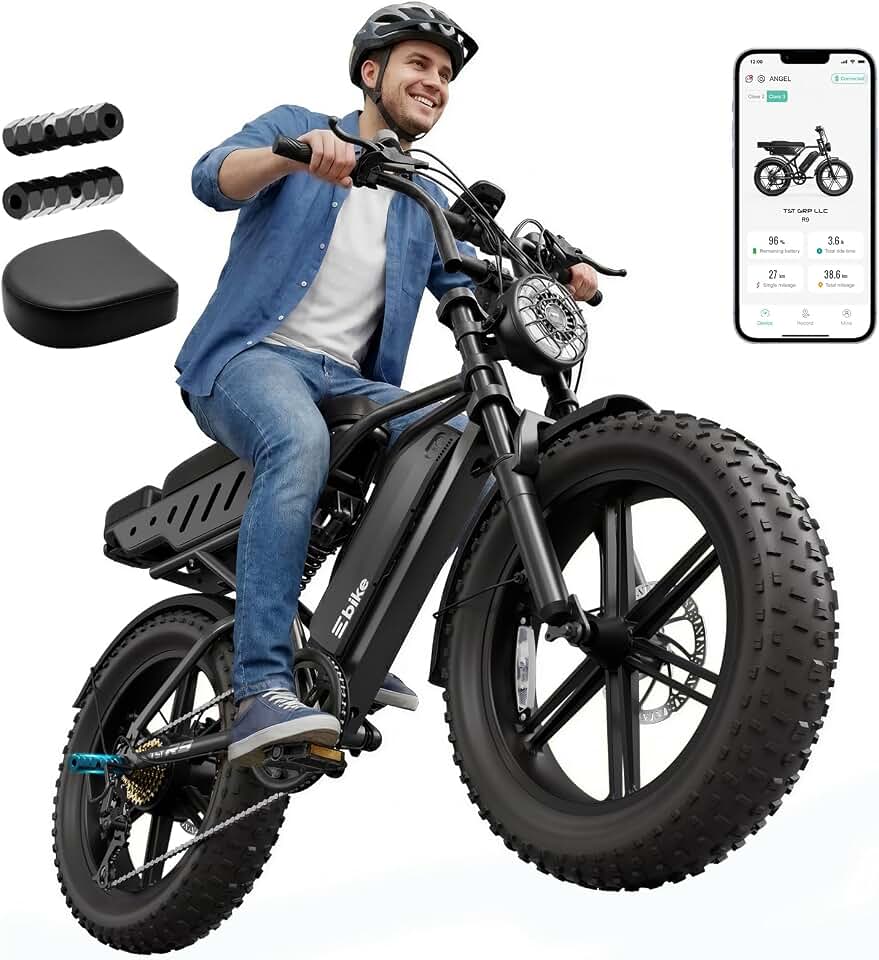 Electric Bike for Adults,48V Removable Battery Retro Ebike,28MPH Top Speed