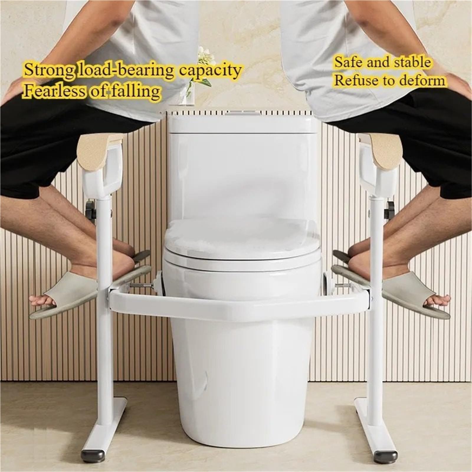 agarraderas baño Apoyabrazos de Inodoro para Personas Mayores, Marco de Soporte de Seguridad, discapacidad, barandilla, Soporte para Asiento de Inodoro de baño Tirador de baño