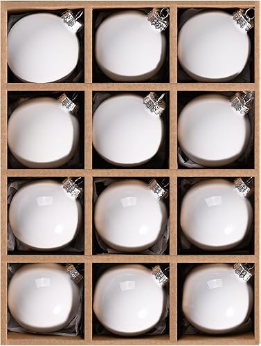 Miniatura 10 de WDS WONDROUS Juego de 12 esferas colgantes de cristal para Navidad, juego de 12 bolas decorativas para decoración del árbol de Navidad, bola de