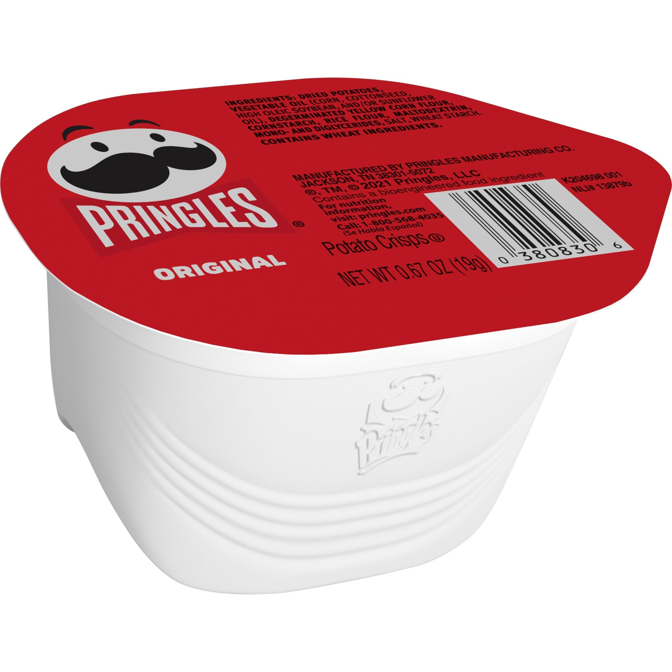 Pringles Patatas fritas fritas, aperitivos para el almuerzo, aperitivos para llevar, originales (36 tazas)