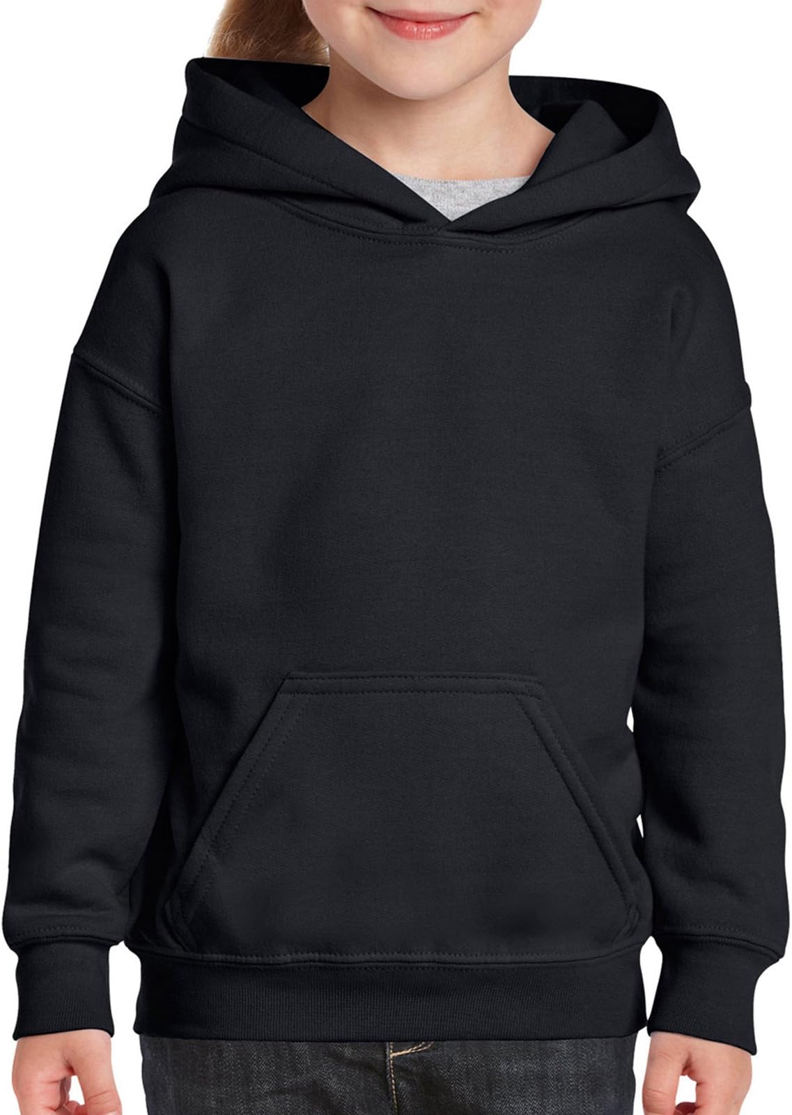 Gildan Heavy Blend™ Youth Hooded Sweatshirt All Colours and Sizes Boys Girls (XL Kids 12-13 Yrs, Black)