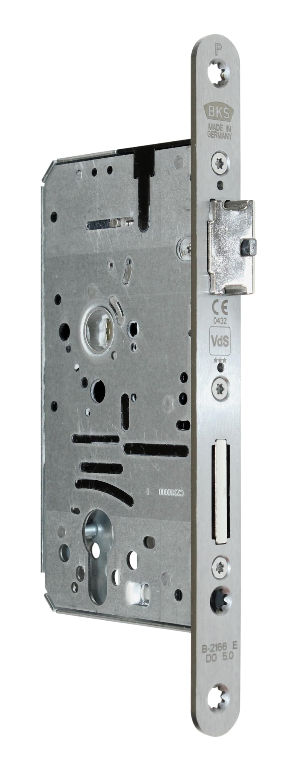 BKS Automatik FH Türschloss Panikschloss B-21660-00-R-8, Funktion E (Wechselfunktion), Dornmaß 55mm, Entfernung: 72mm, Stulp: 20x235x3mm, DIN Rechts (DIN Rechts, Dornmass: 55mm)