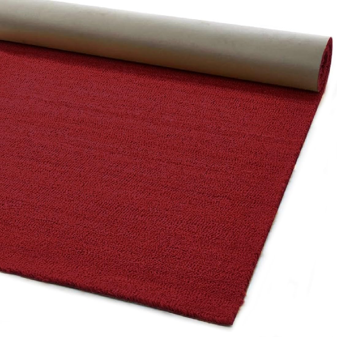 emmevi Paillasson en coco naturel coloré antidérapant sur mesure Tapis d'entrée 100 x 200 cm Bordeaux