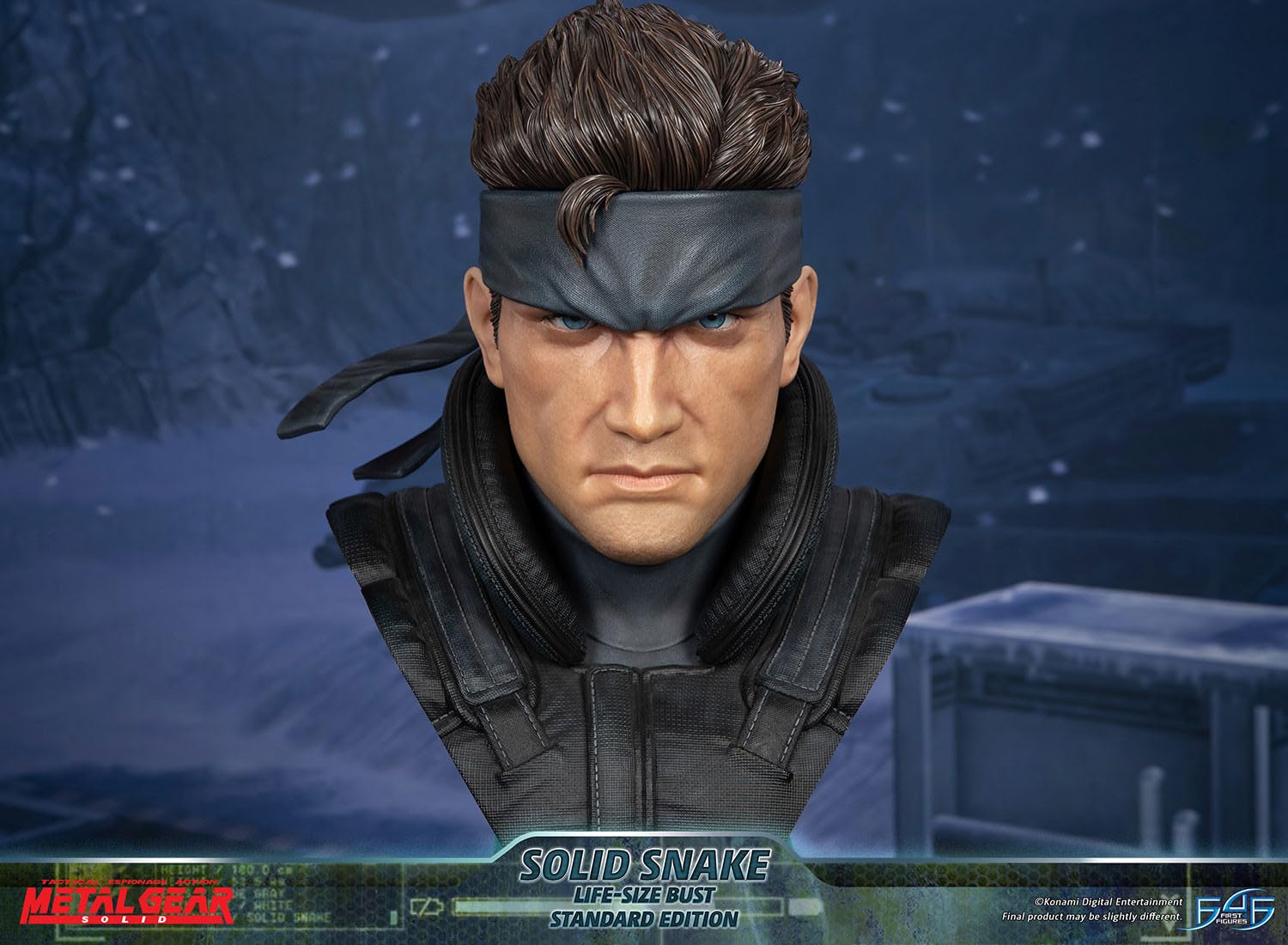 First4Figures - Estatua de Resina de Metal Gear Solid (Busto de Serpiente sólida de tamaño Real)