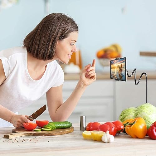 Miniatura 8 de Soporte para tablet de cuello de cisne, soporte universal flexible de 360, soporte para brazo perezoso, soporte de abrazadera para iPad miniAir,