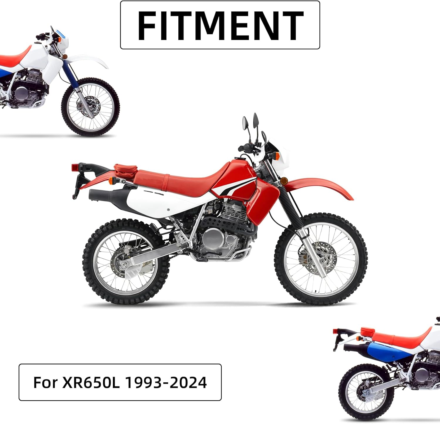 Dirt Bike Engine Cover Guard for XR650L,CNC Aluminum Motorcycle Case Saver Protector for XR 650L 1993-2024-Red