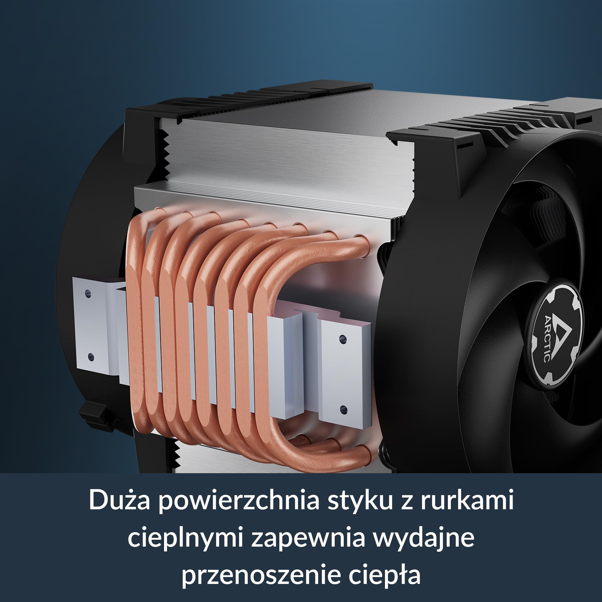 ARCTIC Freezer 4U-Altra – chłodzenie procesora serwerowego do Ampere Altra LGA4926, 2 wentylatory PWM 120 mm (400–2300 rpm), 8 ciepłowodów, podwójne łożysko kulkowe, kompatybilne z obudowaniami 4U