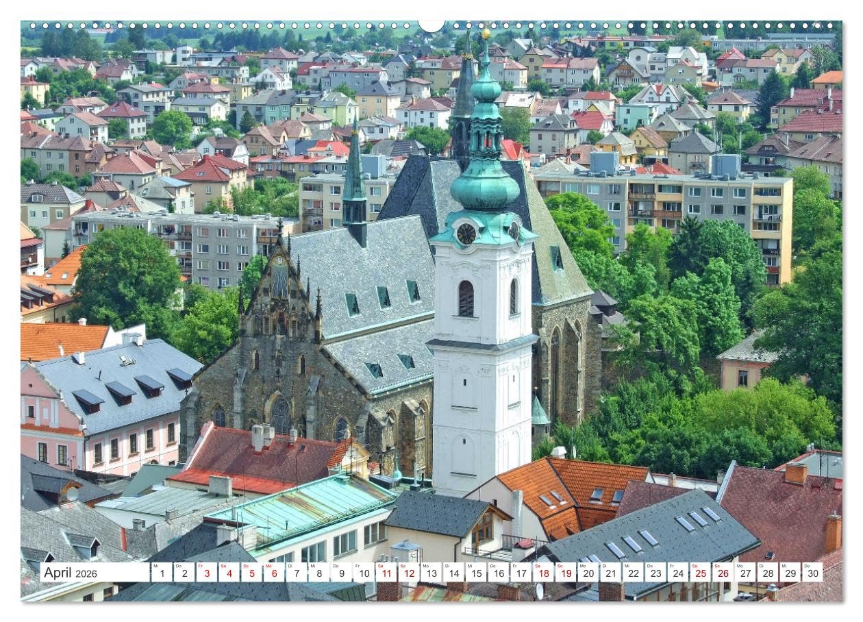 Visit Pilsen & Klatovy - Dos ciudades bohemias - Un día festivo perfecto (calendario de pared 2026 DIN A2 horizontal), calendario mensual CALVENDO