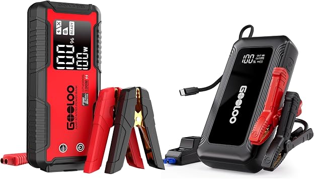 GOOLOO 6000A Jump Starter وGOOLOO G7 3000A Jump Starter مع كابل مدمج