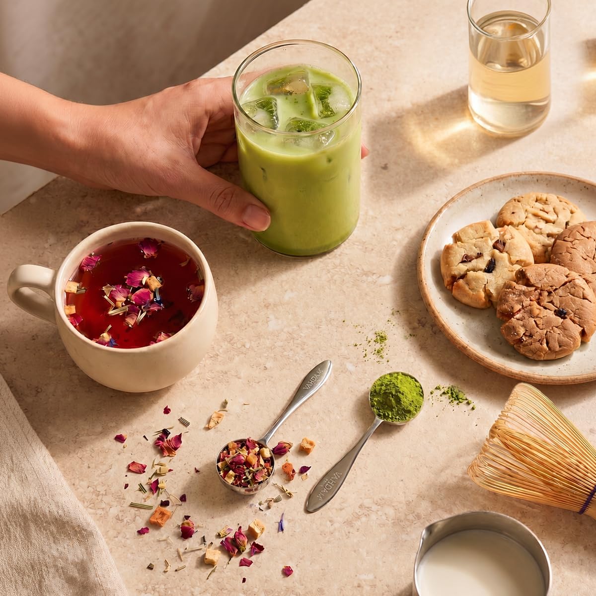 VAHDAM, Cuchara de té Perfect Serve | Cucharas de té de acero inoxidable | Cuchara mini de medición perfecta para preparar