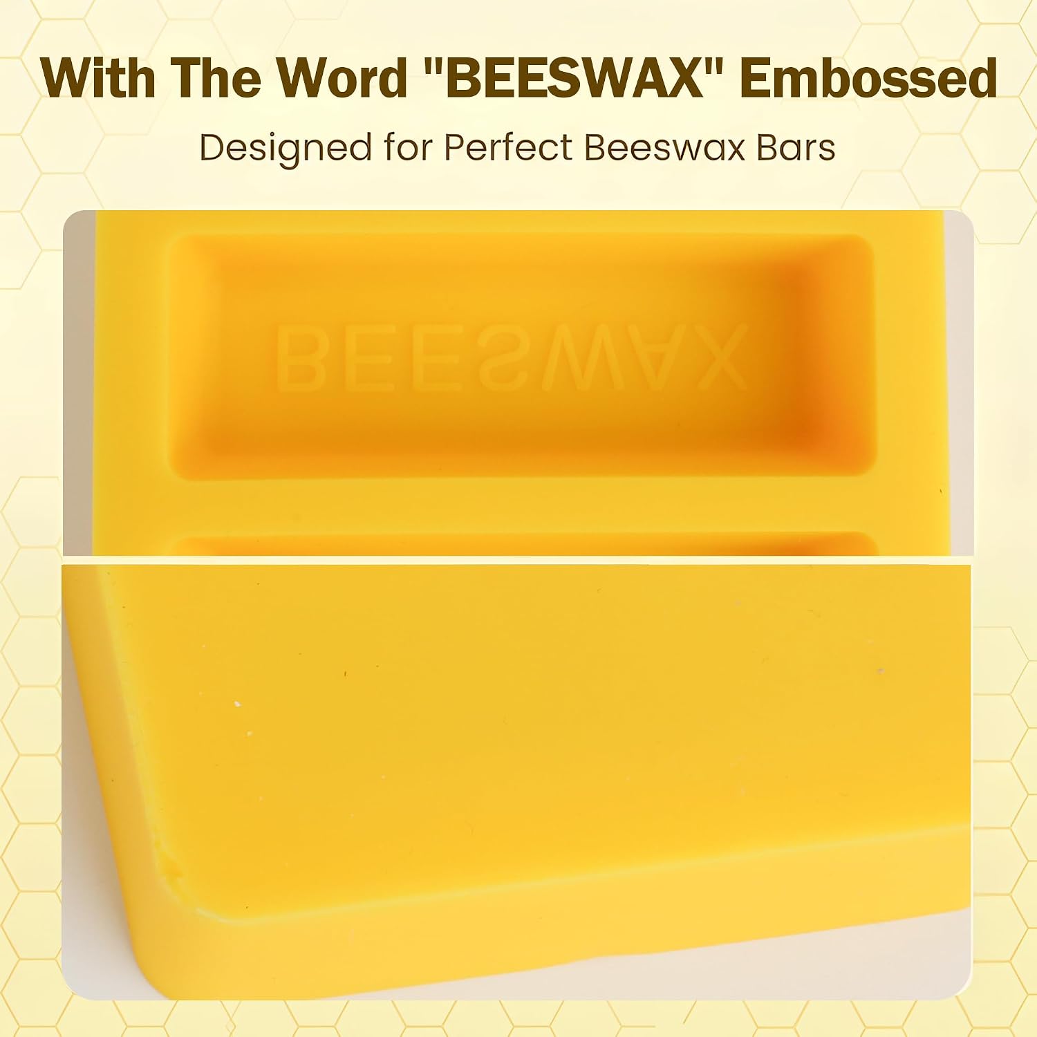 Silicone Beeswax Mold with 10pcs Wrapping Papers, Makes 5 x 1 OZ