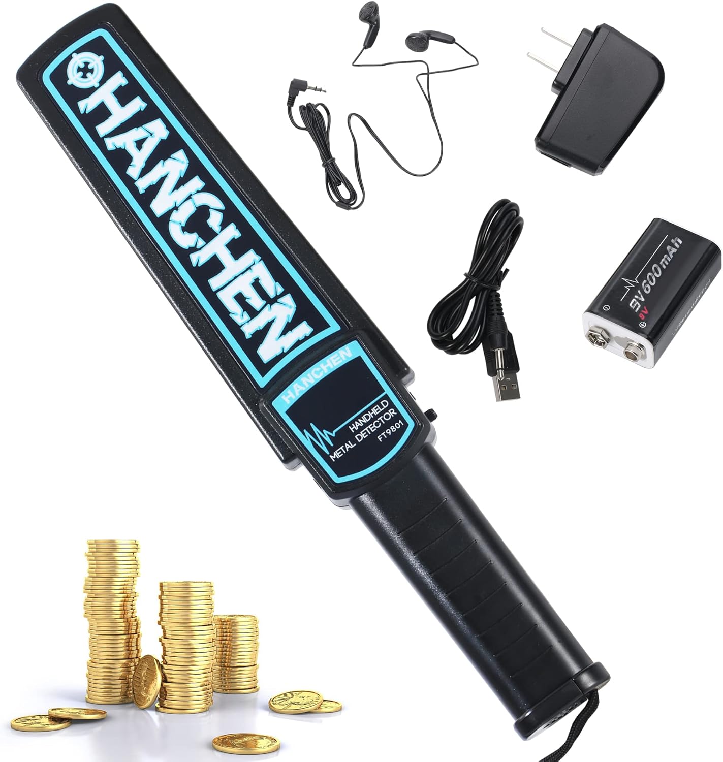 Hanchen Handheld Metal Detector Security Wand Metal Nail