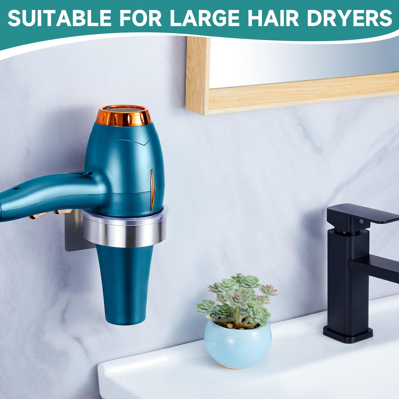 Soporte para secador de pelo, soporte para secador de baño
