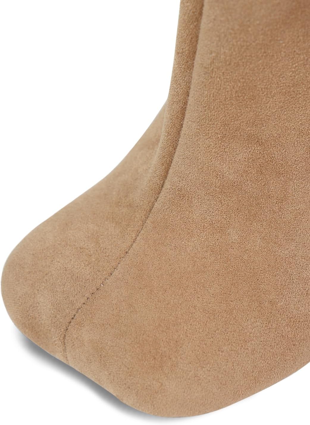 Women's Knee High Suede Boots for Women Wide Calf Square Toe Stiletto Heels Tall Bo... - Image 6