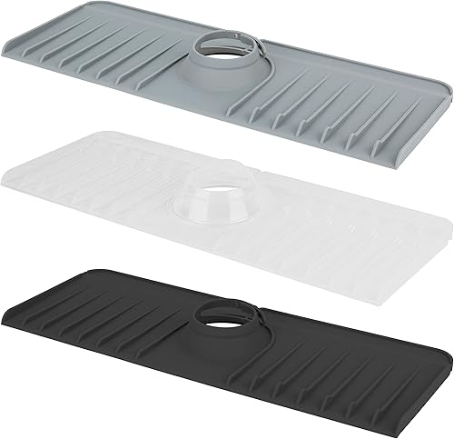 Miniatura 7 de El protector contra salpicaduras de silicona negra para fregadero de cocina pequeño (14 pulgadas) es un gran colector de goteo de agua y protector