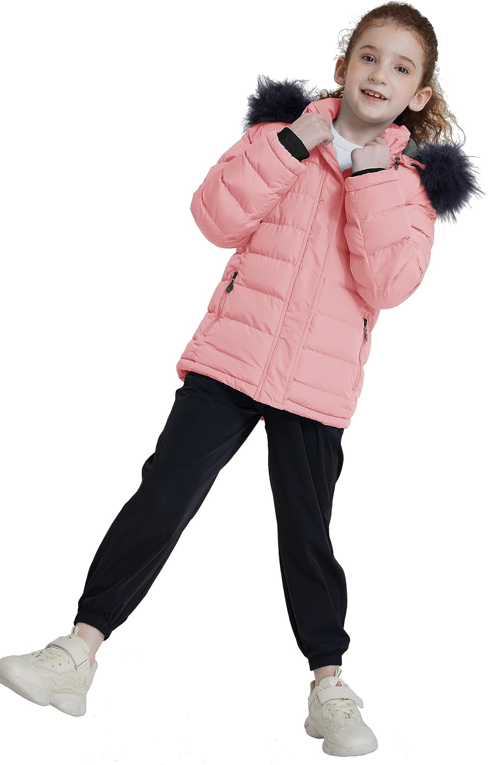 ZSHOW Girls' Puffer Jacket Soft Fleece Lined Warm Hooded Winter Coat - Image 6