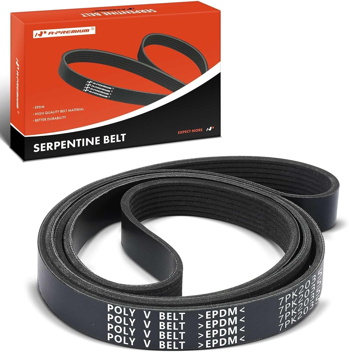 A-Premium 80.17 In Heavy-Duty Serpentine Belt Fit For Jeep, Mercedes-Benz, Freightliner & Dodge Cars - Grand Cherokee, ML320, ML350, Sprinter 2500 3500, Sprinter 3500XD, GL320, GL350, R320, R350