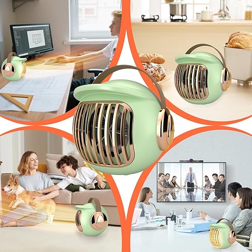 Miniatura 7 de Calentador de espacio, calentador portátil para escritorio de oficina, mini calentador de tienda de campaña de 400 W para campamento (uso en