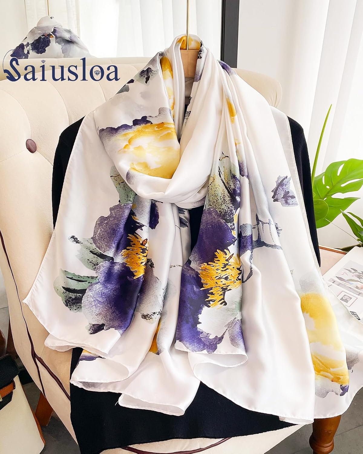 Dress Scarves Shawl Wraps Long Silky Scarf for Women Dressy Fashion Lightweight for Decorative Formal Evening Gowns image 3