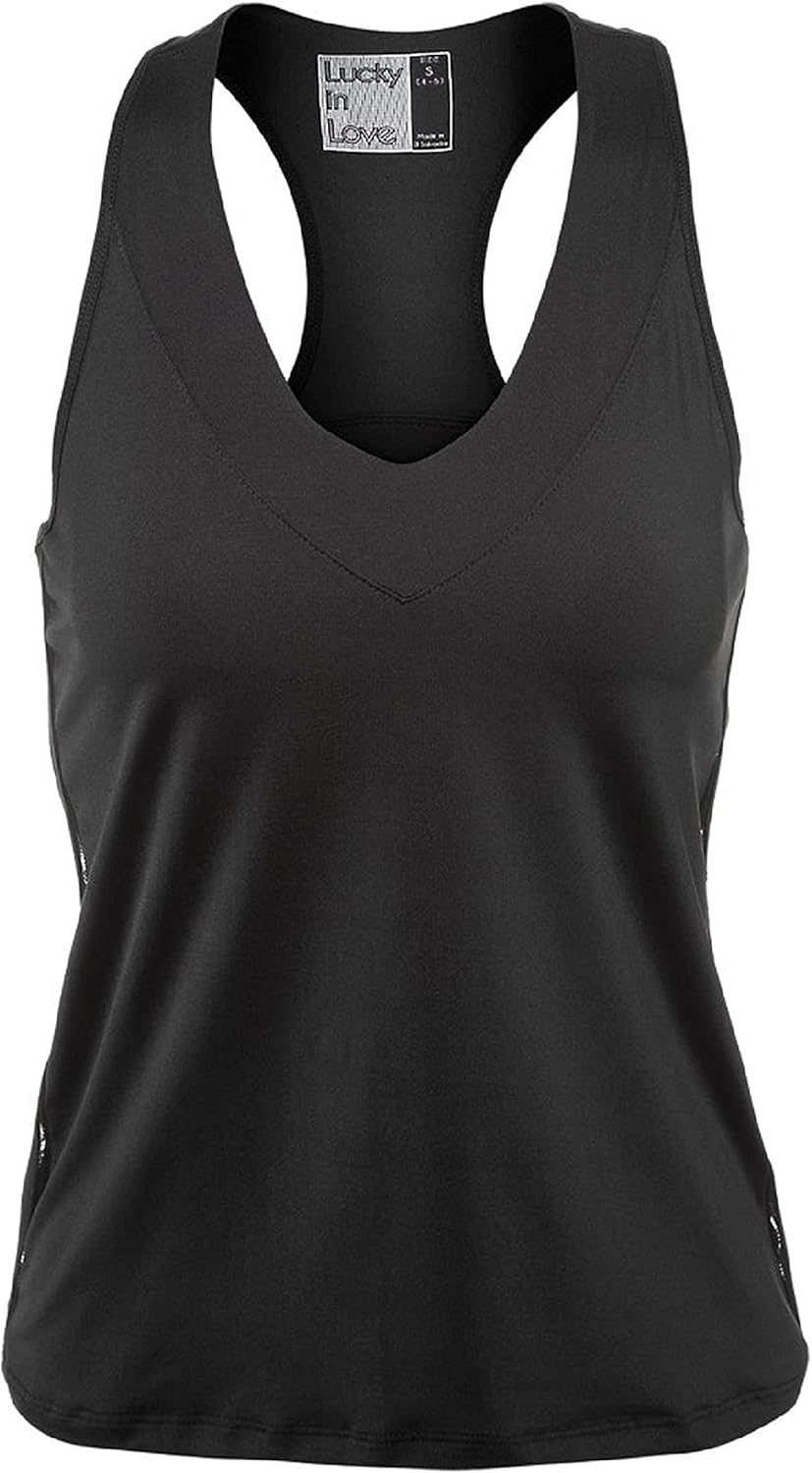 Lucky In Love V-Neck Tank with Built in Bra