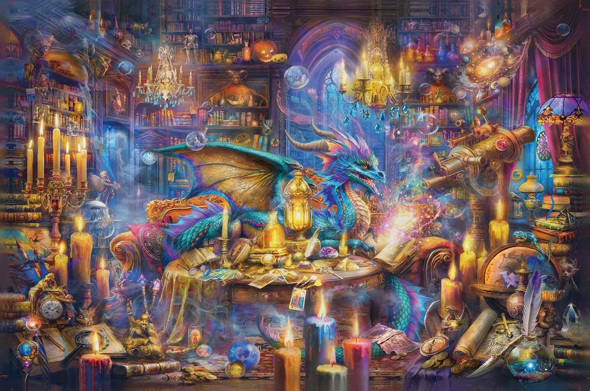 Ravensburger - Puzzle Adulte - Puzzle 3000 pièces - La bibliothèque des savoirs enchantés - Adultes et Enfants à partir de 14 Ans - Puzzle de qualité supérieure fabriqué en Europe - Livres - 12001418