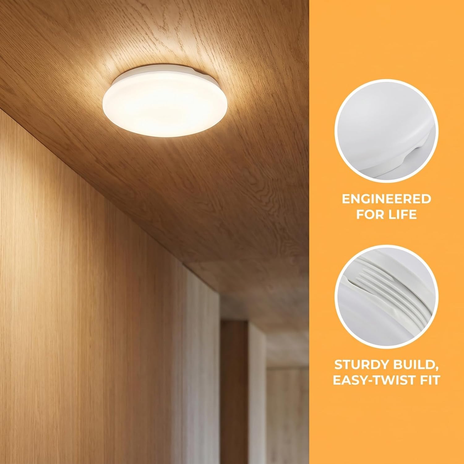 OUNONA 8.07-Inch Ceiling Light Cover Round Light Fixture Shade for Flush Mount Overhead Fixtures in Bedroom Kitchen Bathroom Office