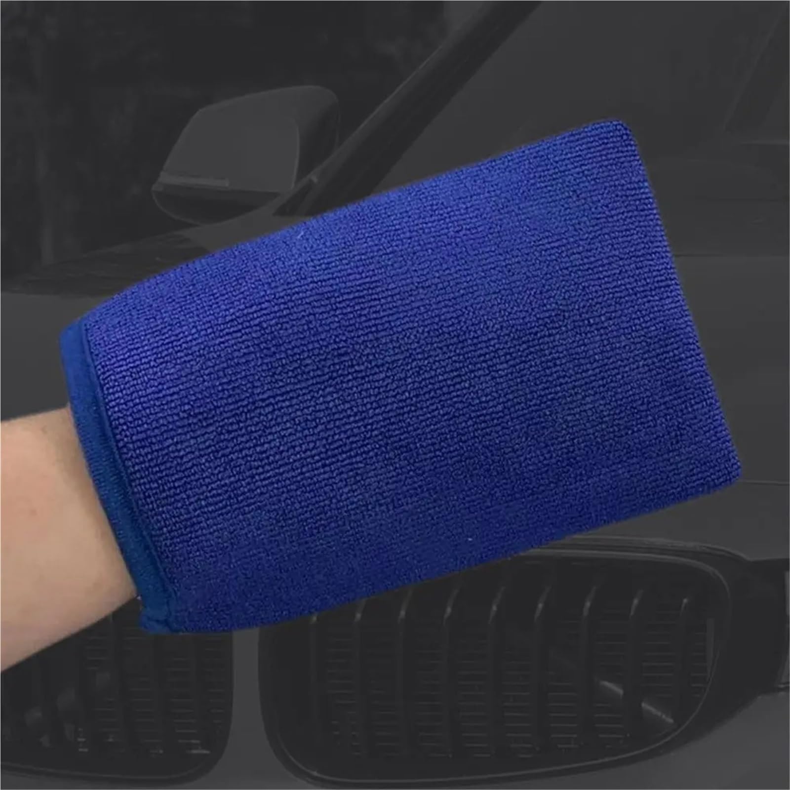 Barra Di Argilla for Autolavaggio Con Fango Vulcanico Da 2 Pezzi | Guanto in spugna di microfibra blu