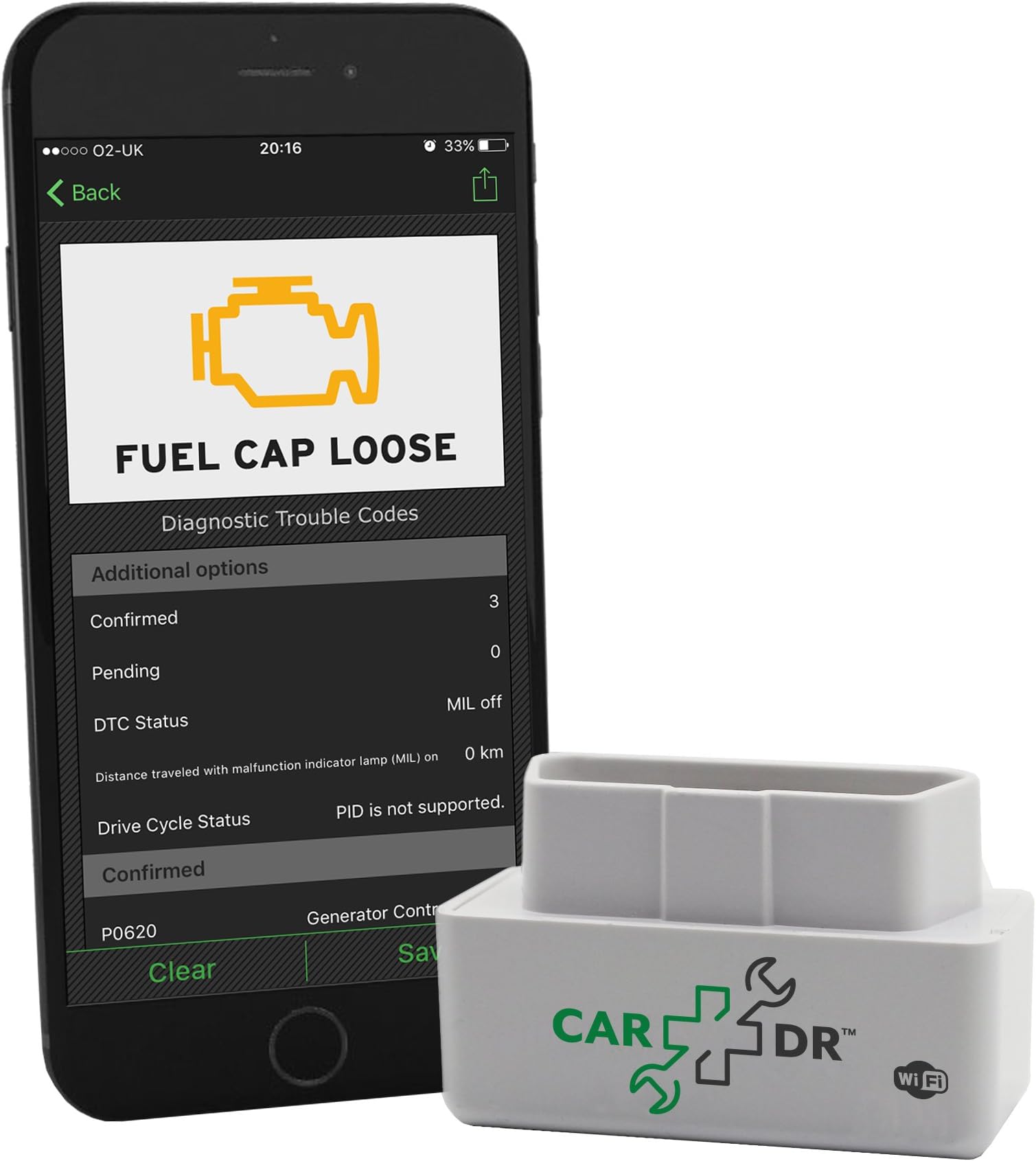 Car Dr™ OBD2 car diagnostic scanner tool - wifi super OBD ii car gadget accessories - car fault code reader with app software - Compatible with iPhone, Samsung & Android