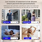 RenseCum Alarme maison sans abonnement sans fil WiFi + 4G pour maison et appartement, kit alarme connectée Smart Life, alertes par appel & SMS, compatible Alexa & Google Assistant (Lot de 24 articles) - 7