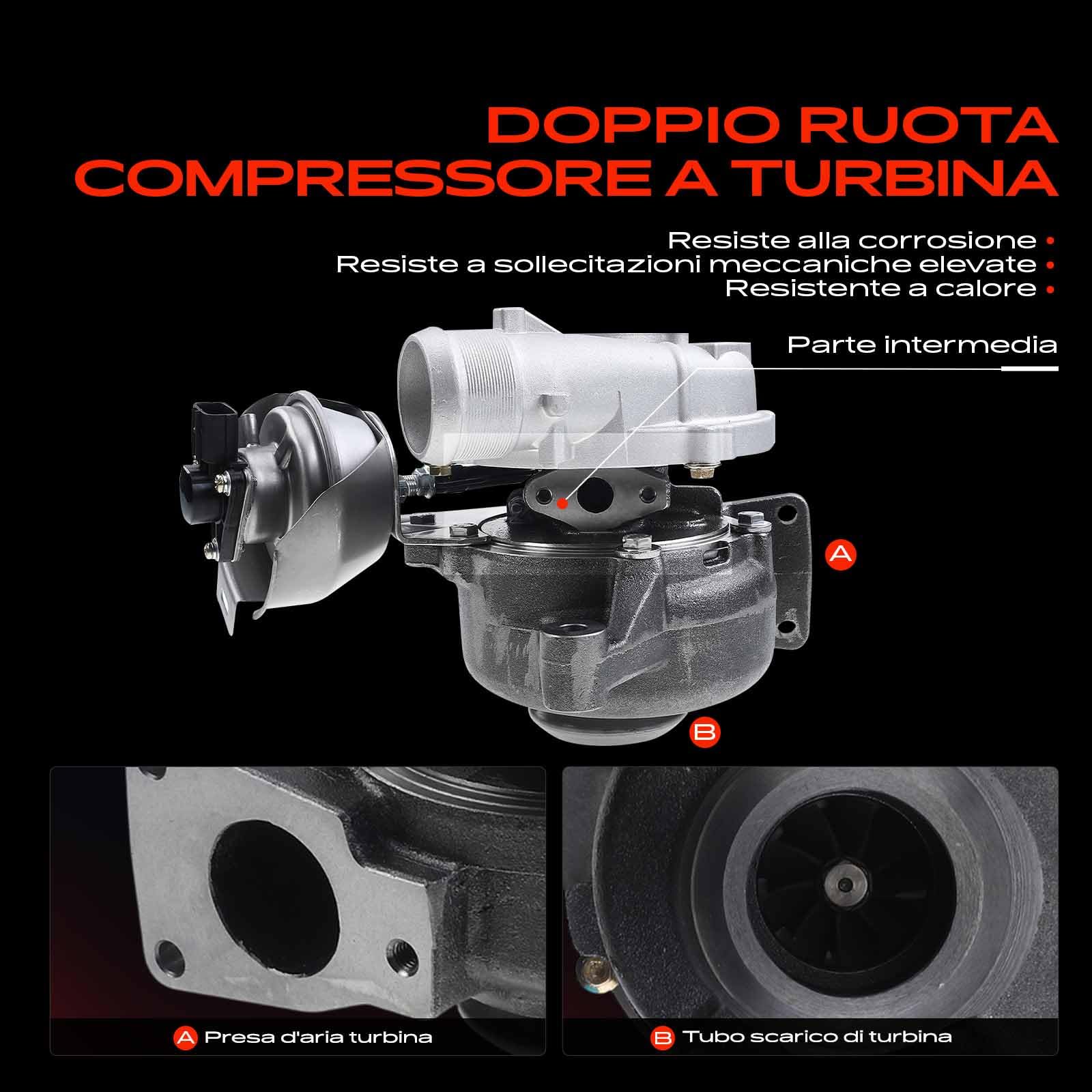 Frankberg Turbocompressore 1483819 | Compatibile con: S80 II 124, Galaxy WA6, C-Max DM2, S40 II 544, S-Max WA6, C30 533, Mondeo IV Berlina BA7, V50 545