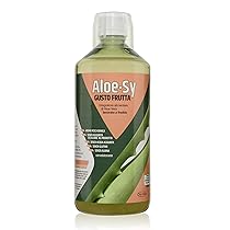 Syrio Integratori Alimentari, Aloe Sy Gusto Frutta, Aroma Pesca, Depurativo, da Bere Puro o Diluito, Aloin Free, Detox, Pura Polpa, Senza Aggiunta di Acqua, Senza Glutine, 1 Litro