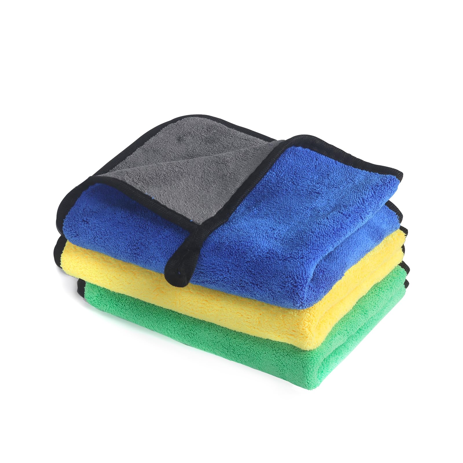 LoyaGour Microfiber Cleaning Cloth for Car,800GSM Thick Micro Fiber Towel Dish Cloths Cleaning Rags for Washing Dishes 12