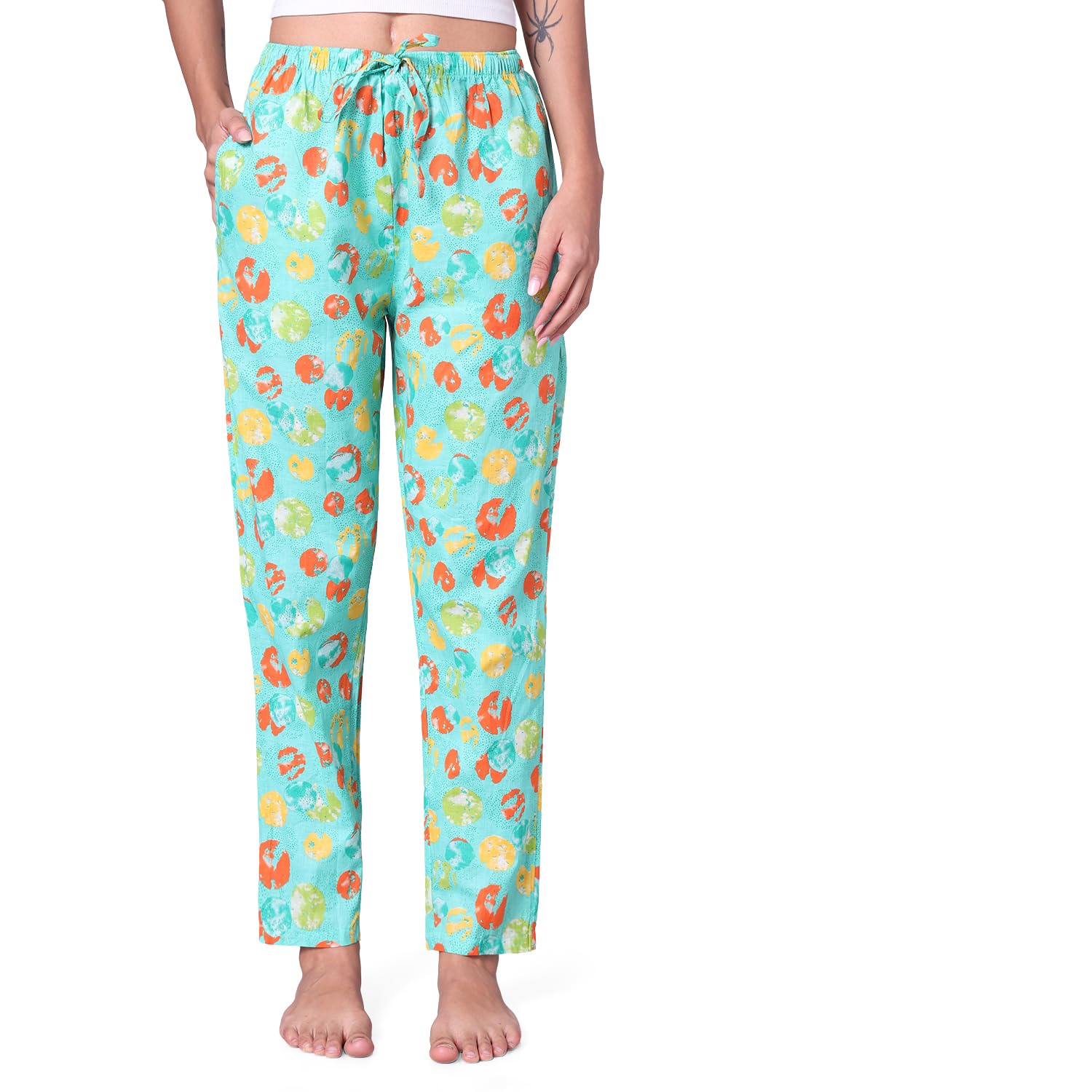 urban scottish Women Cotton Printed Pyjama with Side Pockets (WPJ602B)-picture-49