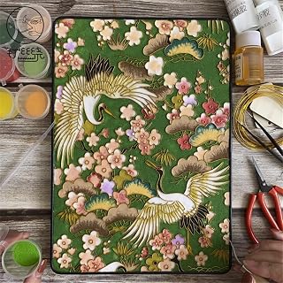 TANZEQI Cloisonne Enamel Painting DIY Kit for Chinese Cloisonné Enamel Art of Crane and Scenery, Intangible Cultural Heritage (Crane A)