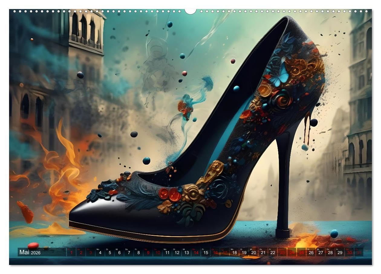 High Heels in Szene gesetzt (hochwertiger Premium Wandkalender 2026 DIN A2 quer), Kunstdruck in Hochglanz: Eleganz, Glamour und außergewöhnliche Szenen - Monat für Monat (CALVENDO Kunst)