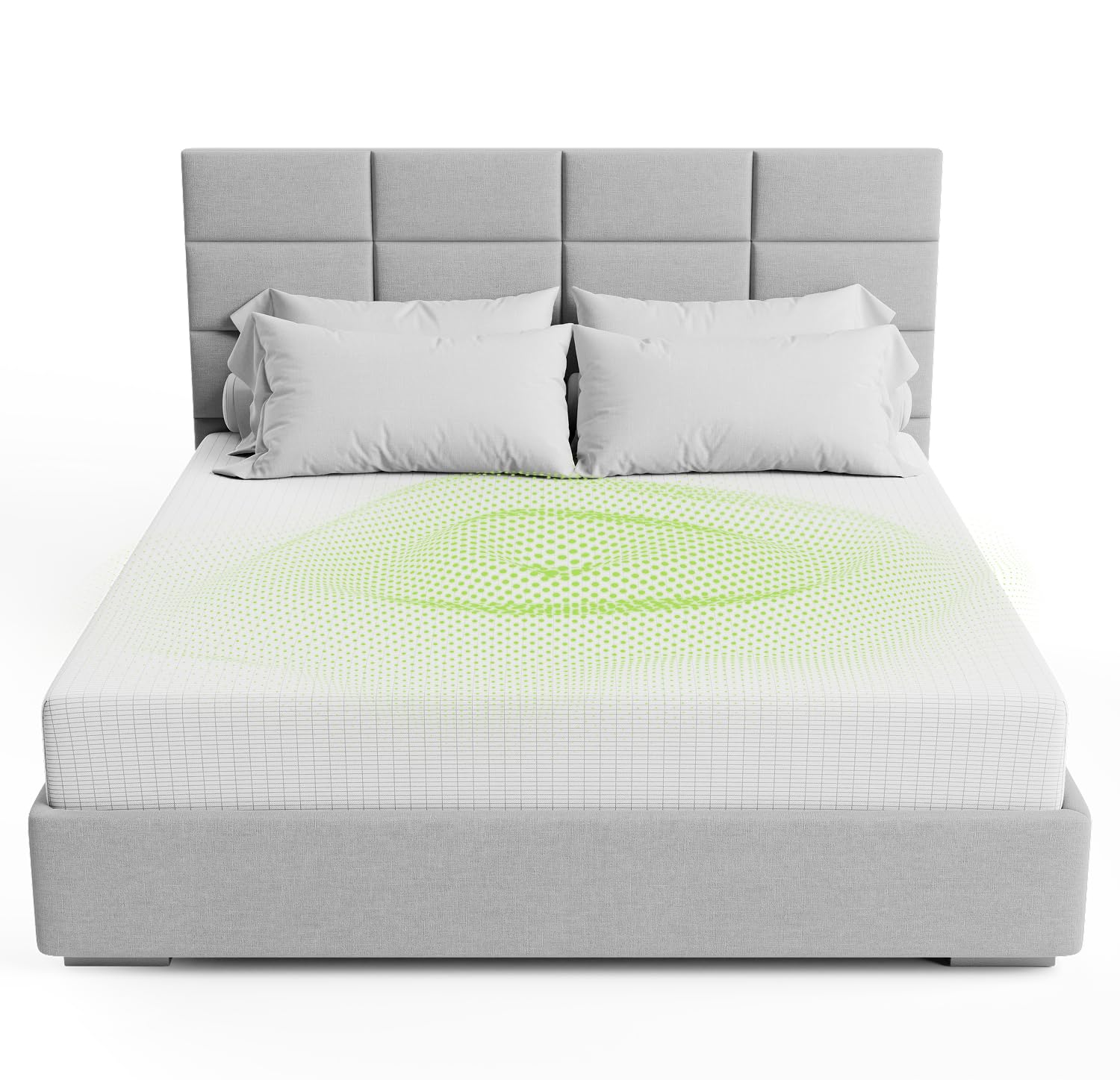 The Grounding Co. Fitted Terra Grounding Sheets California Size – Premium Organic Cotton Earthing Sheet with Silver-Infused Threads– for Sleep, Recovery &amp; Wellness – White