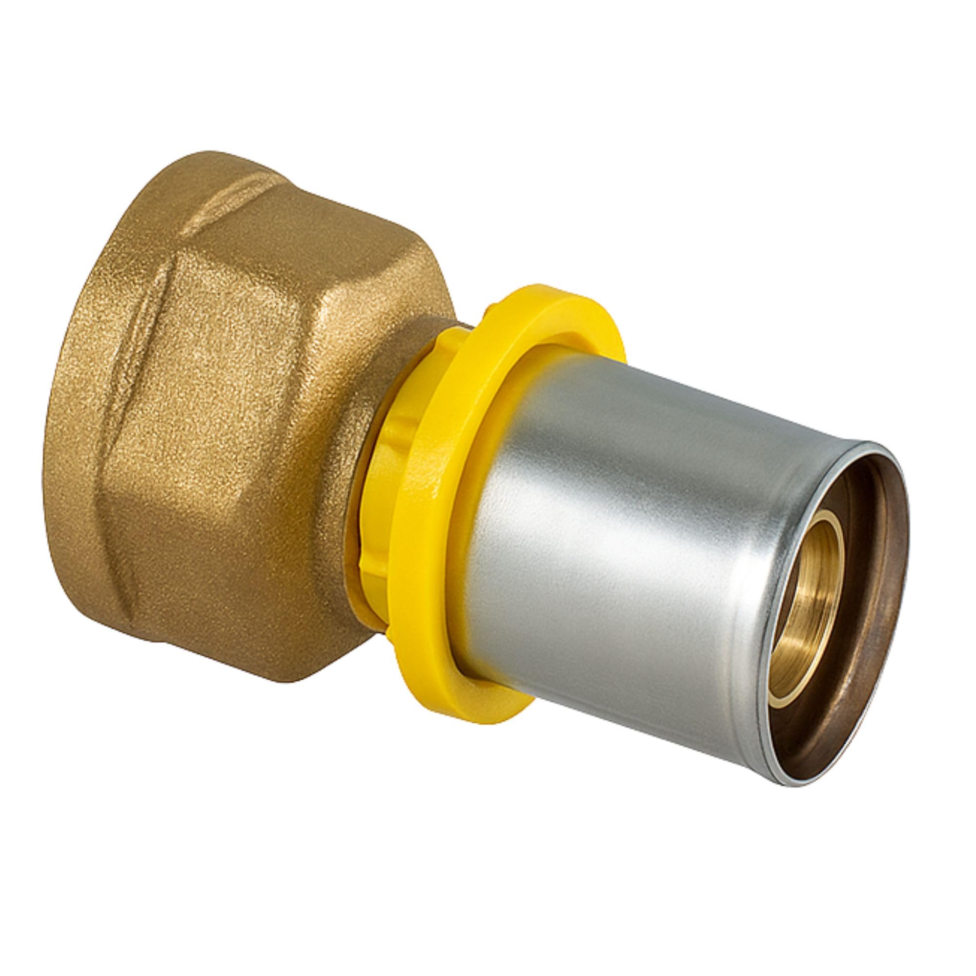 Empalme recto manguito hembra 3/4" x 20 mm 10 unidades para tubo multicapa de agua/gas a presión Made in Italy calidad certificada | Conexión para fontanería, calefacción, calderas e instalaciones de