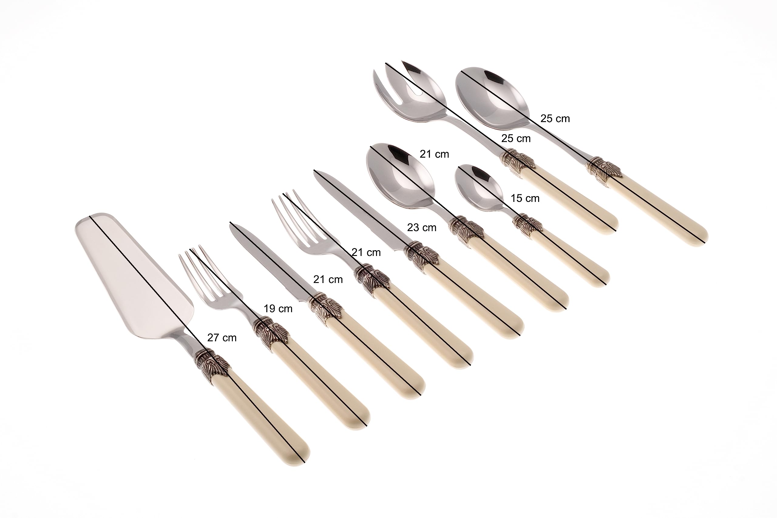 Rivadossi Sandro 9616S05 Set di Posate per 4 Persone, 16 Pezzi-Penelope-100% Made in Italy, Artigianalità e Design, Acciaio Inox 18/10, Blu