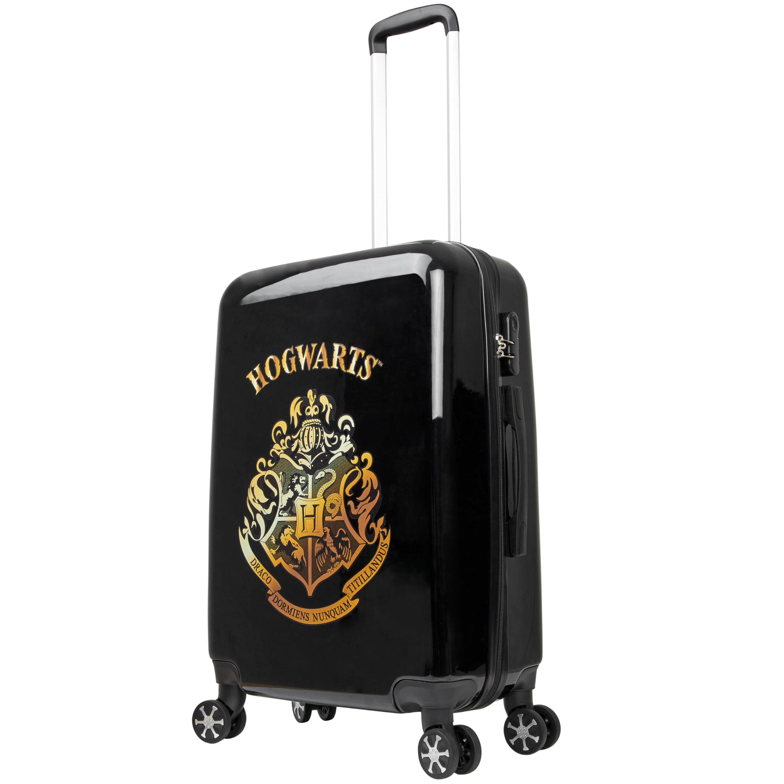 Photo 1 of *used* Harry Potter Suitcase for Kids Teens Hogwarts Hard Shell Luggage Rolling Suitcase 4 Wheels Travel Essentials Vacations Trips (M/L26”xW16.5”, 60L, Black)