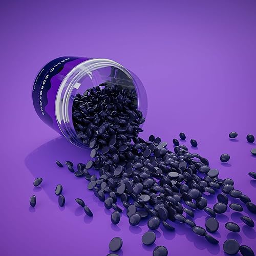 Miniatura 9 de Cuentas de cera dura morada, cera sin dolor para depilación, no necesita tiras, bajo punto de fusión, consistencia similar al gel, para cara y