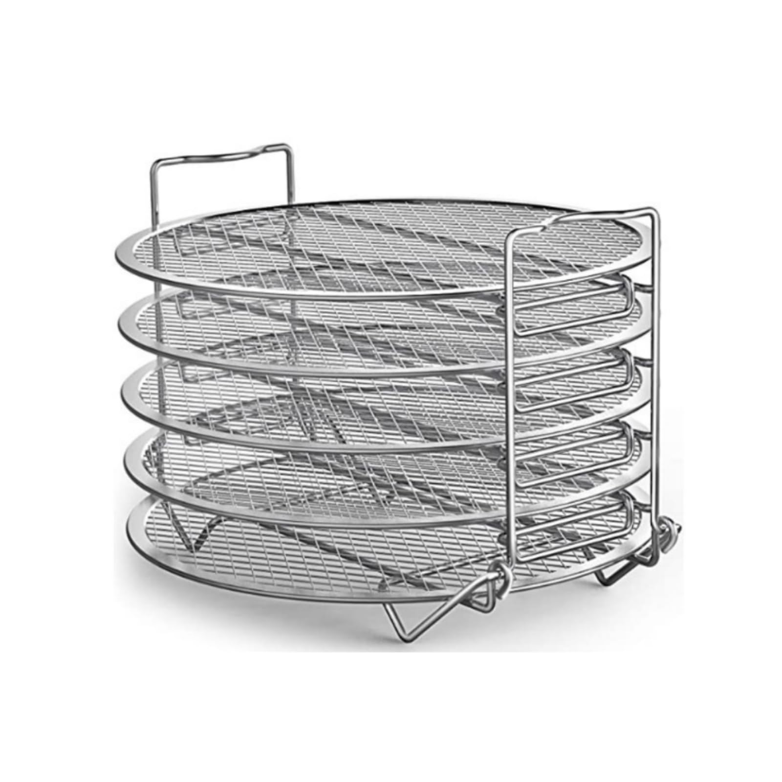 Milageto Grille à 5 Niveaux Haute Qualité Support | Inox 304, Eemble Grilles pr Friteuse à Air, Multicche, Plateau Déshydrateur, Cuisine