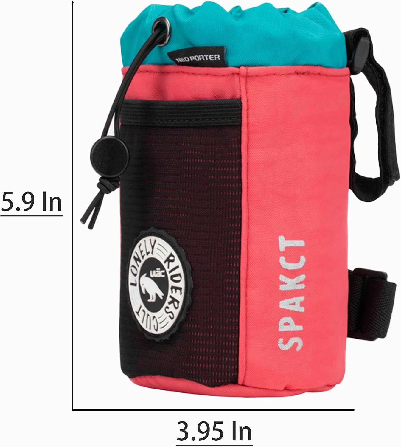 Universal Bike Cup Holder Water Bottle Holder, Bike Handlebar Bag Stem Bag Feed Bag, Easy Install Stable Cycling Accessories for Adults Kids, Fit Bike Scooter Ebike (Watermelon Red)