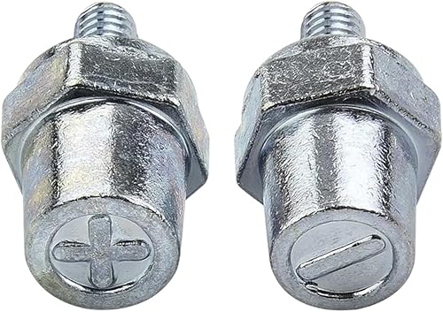 Ampper Postes de carga de terminal de batería de zinc macho de rosca M8, adaptador de poste de batería M8 (+-) para extensión, paquete de 2