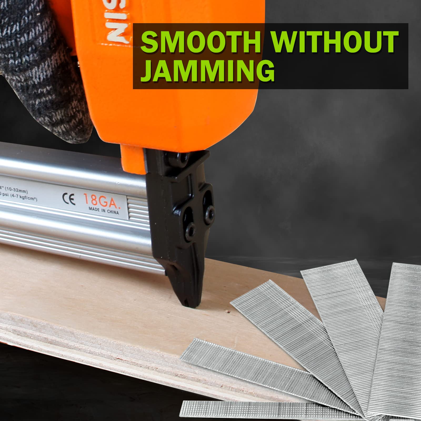 Kimsing - Chiodi di finitura zincati a 18 gauge 1 1/4" per chiodi Brad Nailer 5.000 pezzi per scatola (12)