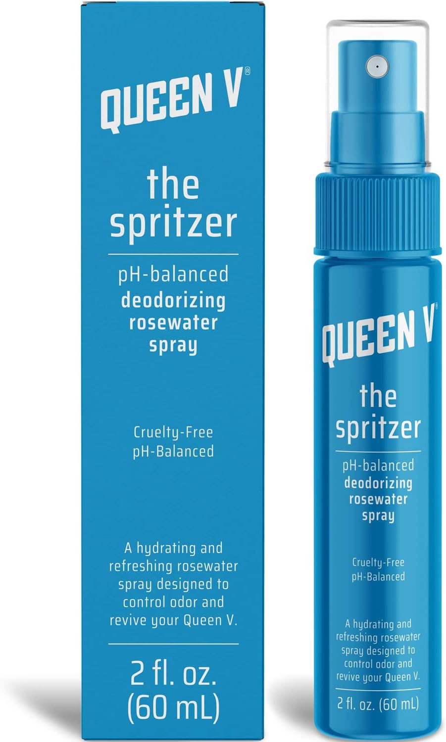 Queen V The Spritzer pH Balanced Rose Water Spray | Deodorizing and Freshening