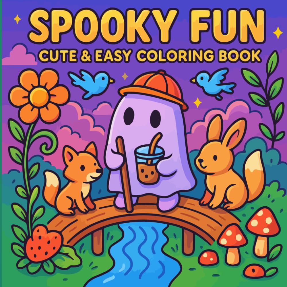 Spooky Fun: Cute & Easy Coloring Book