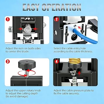 Wire Stripper 1-25mm Machine, Portable Cable Stripping Machine for Hand Crank or Electric Drill Powered, Can be Fixed or Removed Wire Stripper, Cable Stripper Efficient Tool for Scrap Copper Recycling