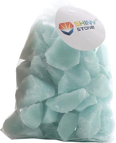 Miniatura 3 de Piedras de grava de cristal que brillan en la oscuridad, para hogueras, peceras, acuarios y jardines, 0.8-1.6in, 680 g1.5 lb (Aqua)