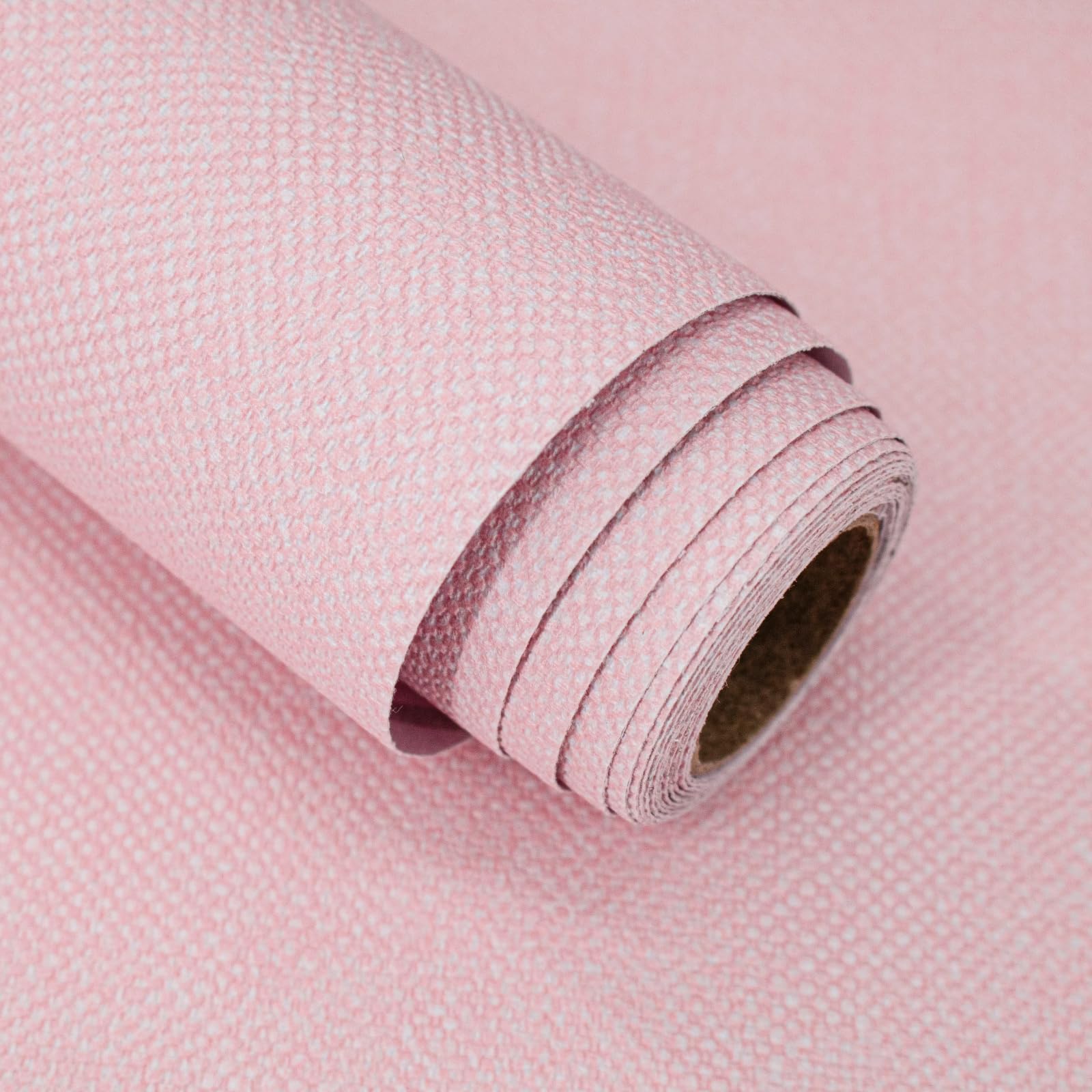Papier peint texturé toile de gazon rose autocollant amovible 5m