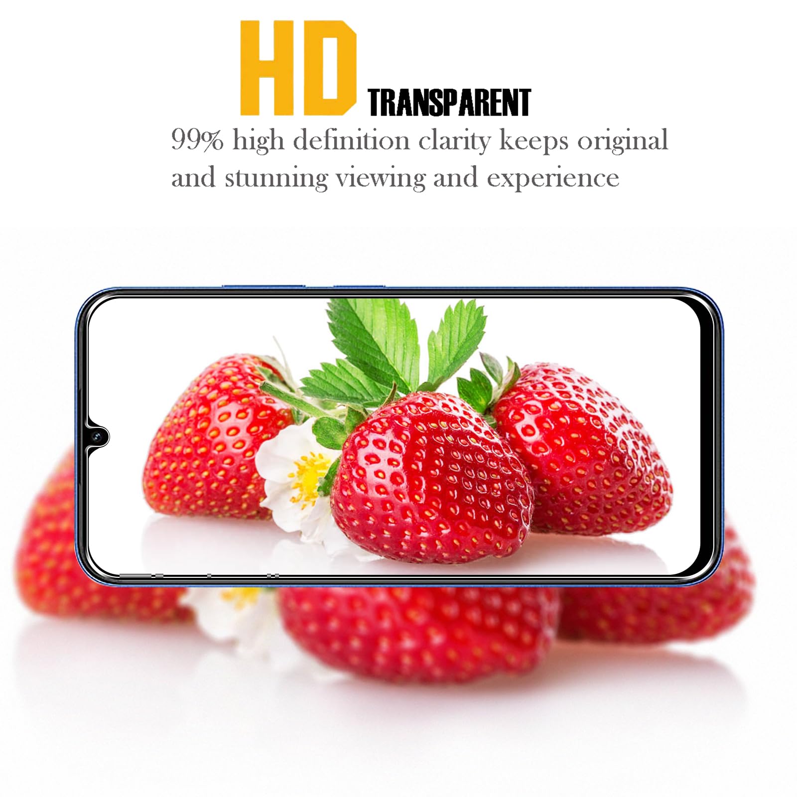 WFTE [Lot de 2 Verre Trempé pour Xiaomi Redmi 15C 4G/5G/Xiaomi Poco C85, 0,26mm Film de Protection D'écran avec Haute Transparence à 99%, Anti-Trace Protecteur avec Dureté 9H Glass pour Redmi 15C